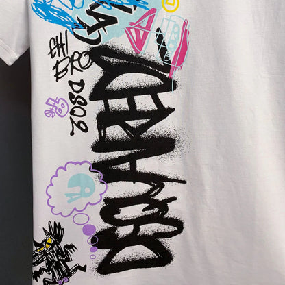 New-D2 Lettering Printed Cotton T-Shirt
