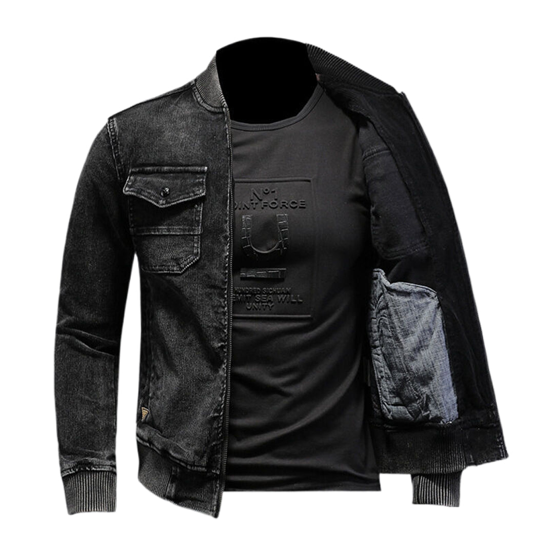 SOLA-DSQ2 2024ss Black Thick Denim Jacket