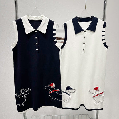 Thom Browne Women's Sleeveless Vest Dress