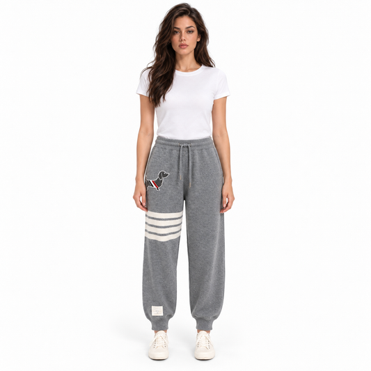 Thom Browne Women's Thickened Sweatpants with Cuffs