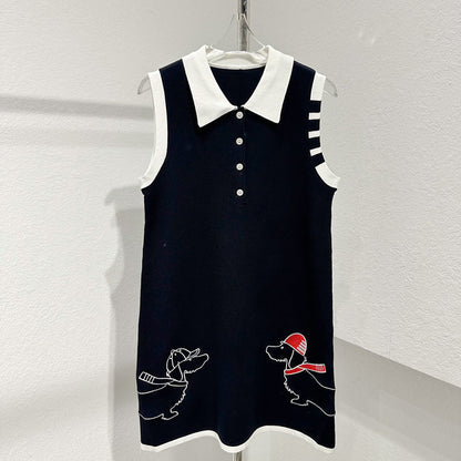 Thom Browne Women's Sleeveless Vest Dress