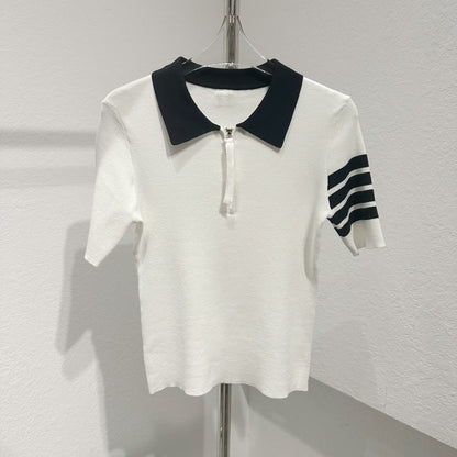 Thom Browne Women's Polo Collar Short-Sleeved Sweate