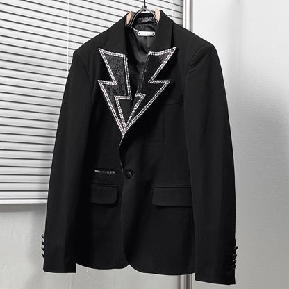 PP Men's Blazer with Lightning Rhinestones