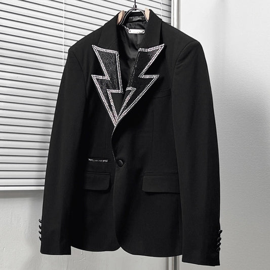 PP Men's Blazer with Lightning Rhinestones