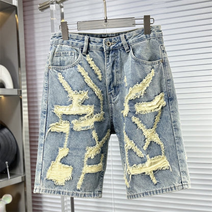 SOLA-PP Ripped short jeans