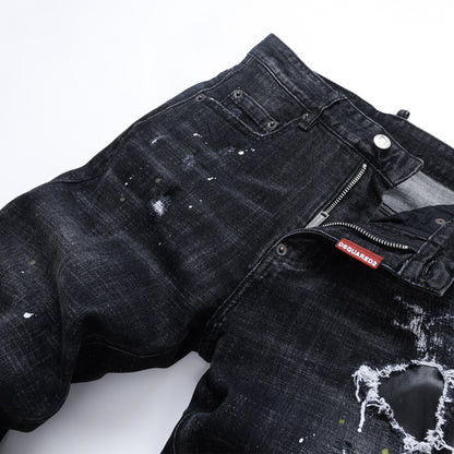 dsquared2 New Man Ink splash Hole Jeans