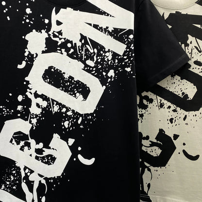 New-D2 Lettering Printed Cotton T-Shirt
