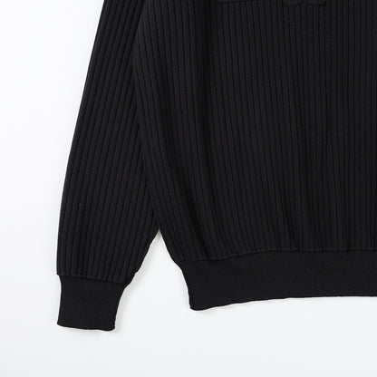 2025ss Man Black logo Sweater