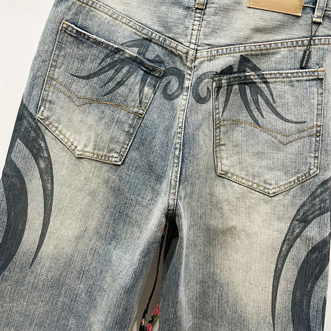 2025SS New Graffiti  Jeans