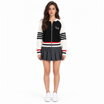Thom Browne Women's Baseball Sweatshirt Jacket
