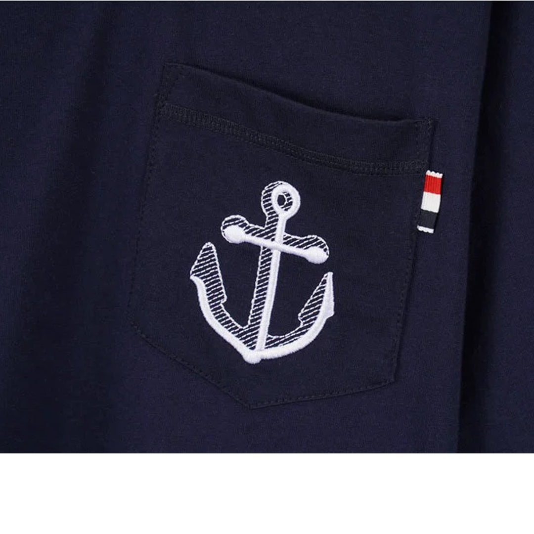 MR.TOM Anchor Embroidery  T-shirt