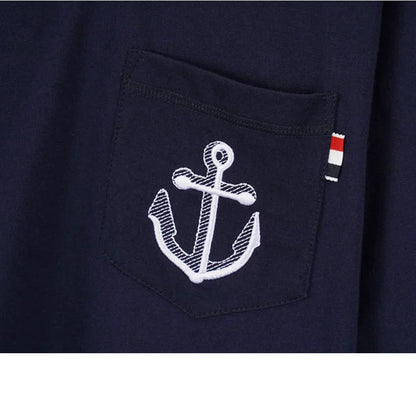 MR.TOM Anchor Embroidery  T-shirt