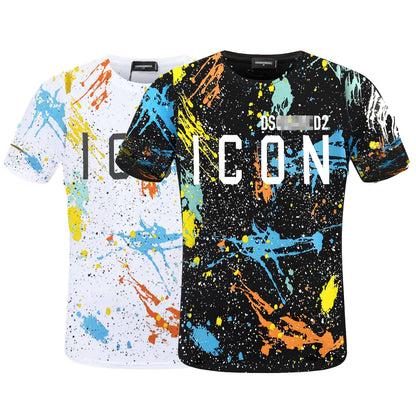New-D2 Ink splash T-shirt