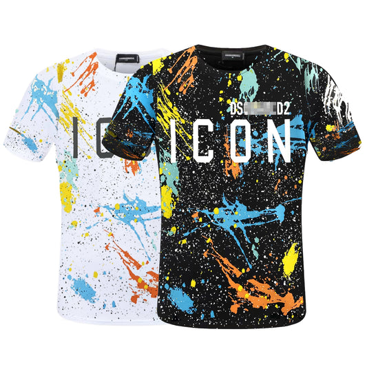 New-D2 Ink splash T-shirt