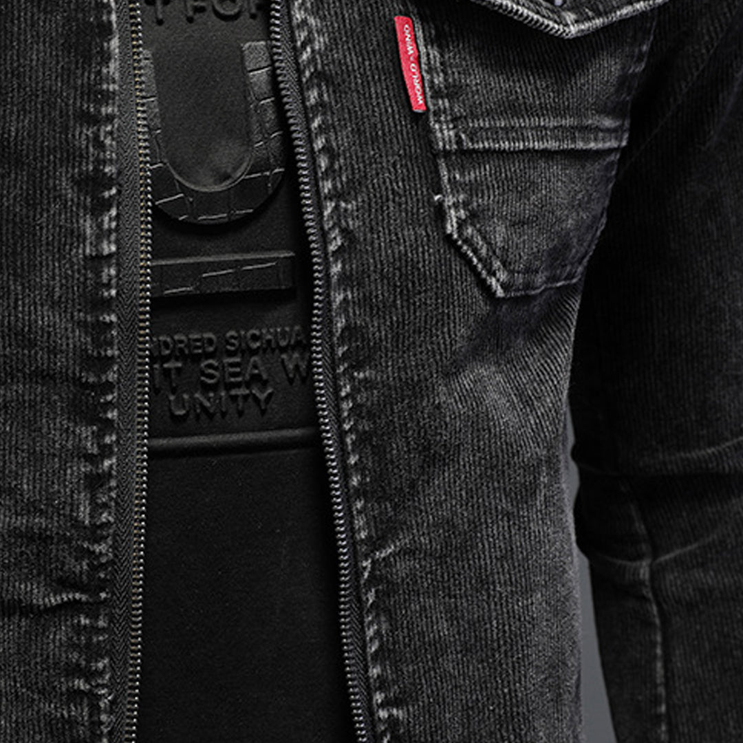 SOLA-DSQ2 2024ss Black Thick Denim Jacket