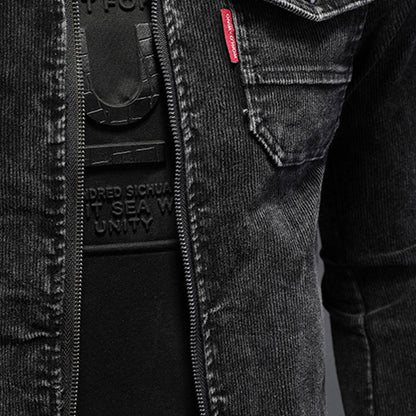 SOLA-DSQ2 2024ss Black Thick Denim Jacket