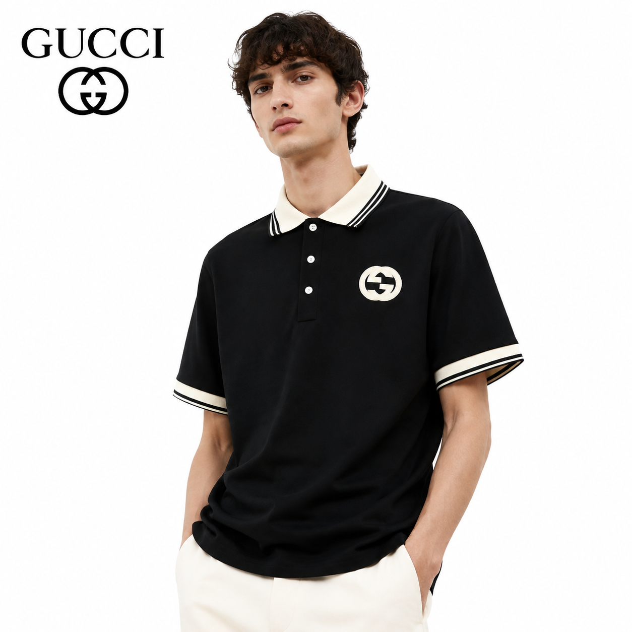 Gucci Double Button Polo Shirt
