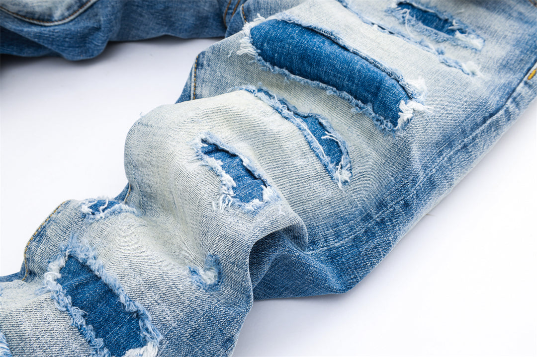 SOLA-DSQ2 New Ripped stitching Man Jeans