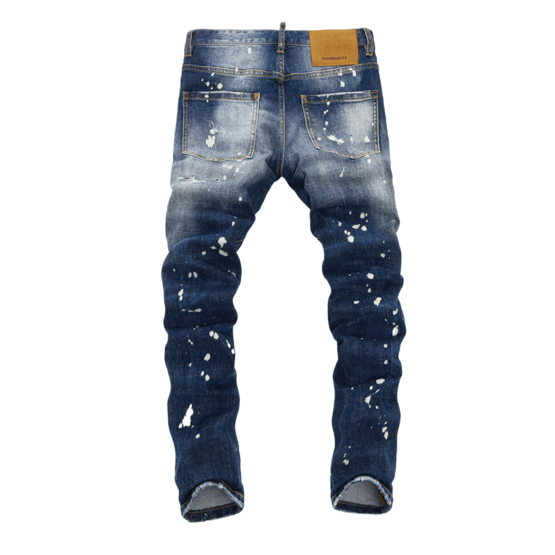 SOLA-DSQ2 New Man Ink splash Hole Jeans