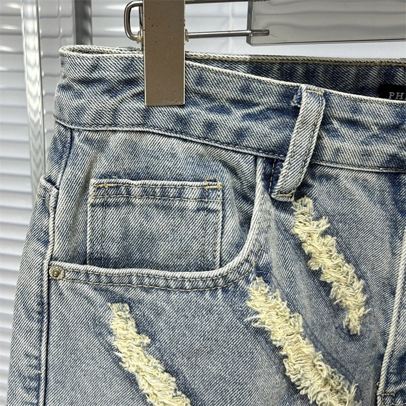 SOLA-PP Ripped short jeans