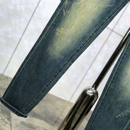 SOLA-PP Lettering Print Jeans
