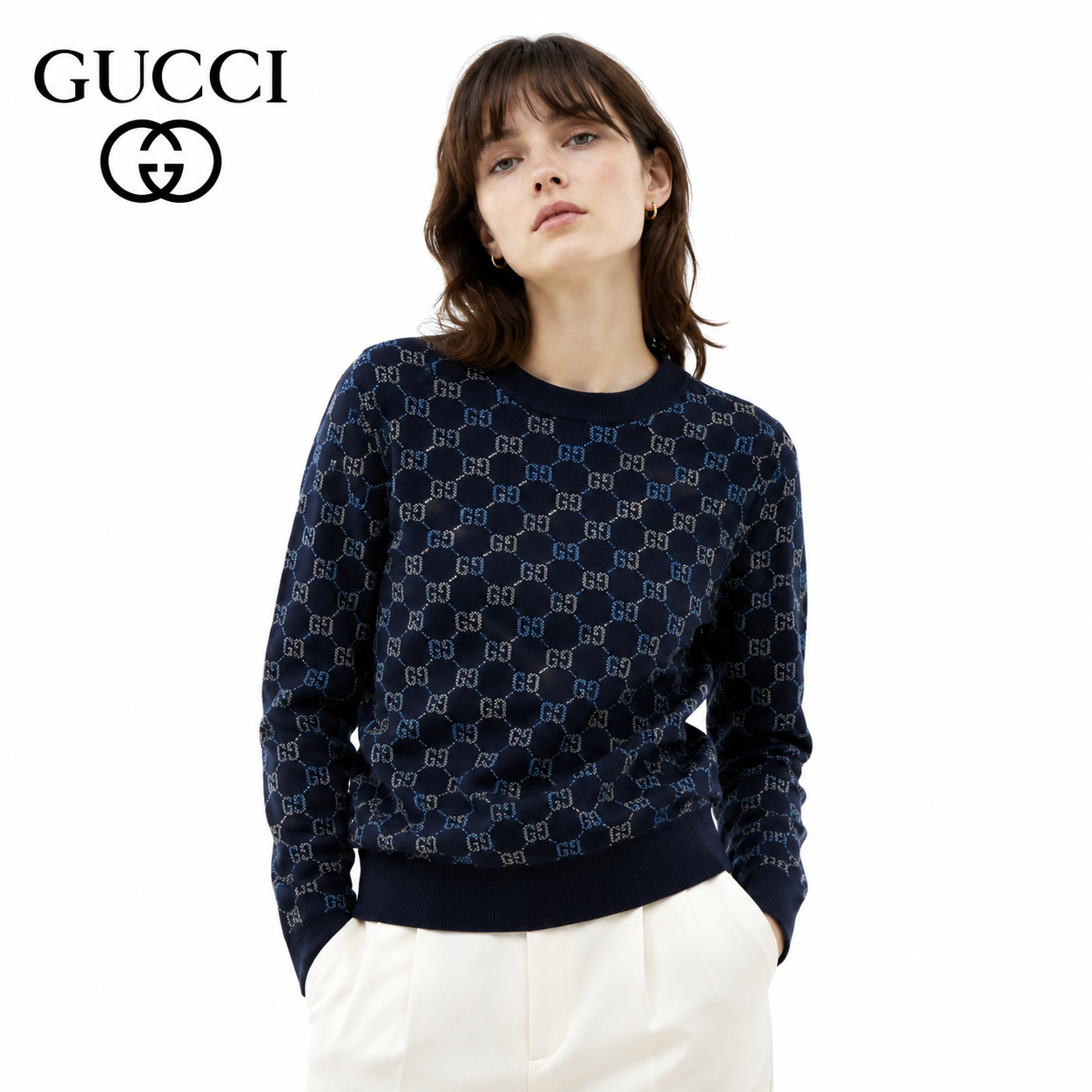 Gucci Reversible GG Wool Sweater