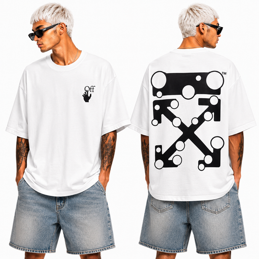 OFF-White  Arrow Logo Cotton T-shirt#23
