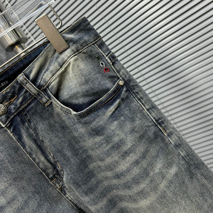 SOLA-PP Lettering Print Jeans