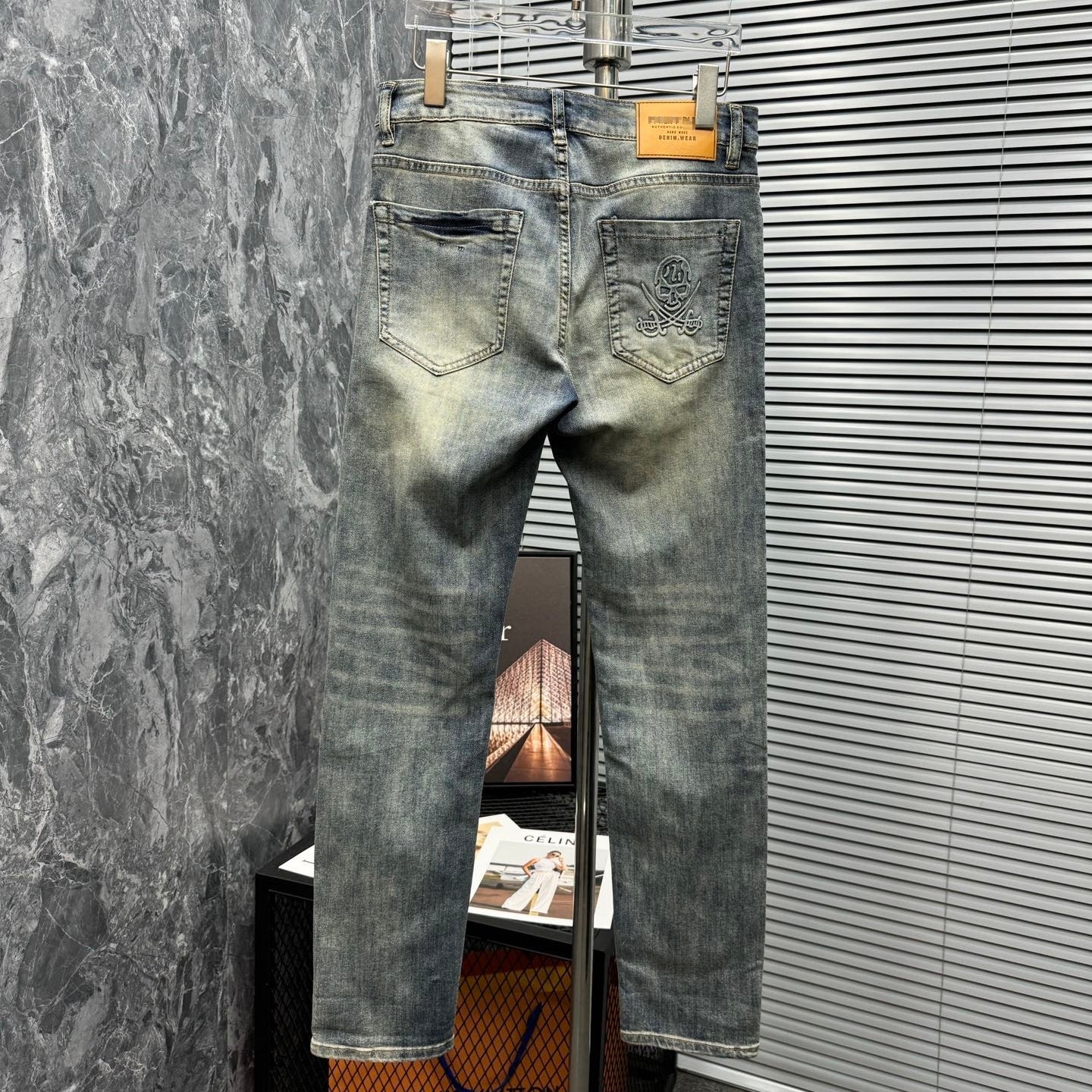 SOLA-PP Lettering Print Jeans
