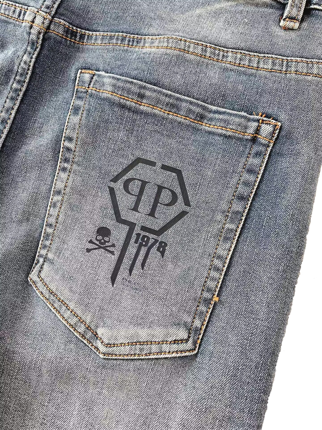 PP Skull embroidery Jeans