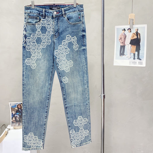 SOLA-PP Lettering Print Jeans