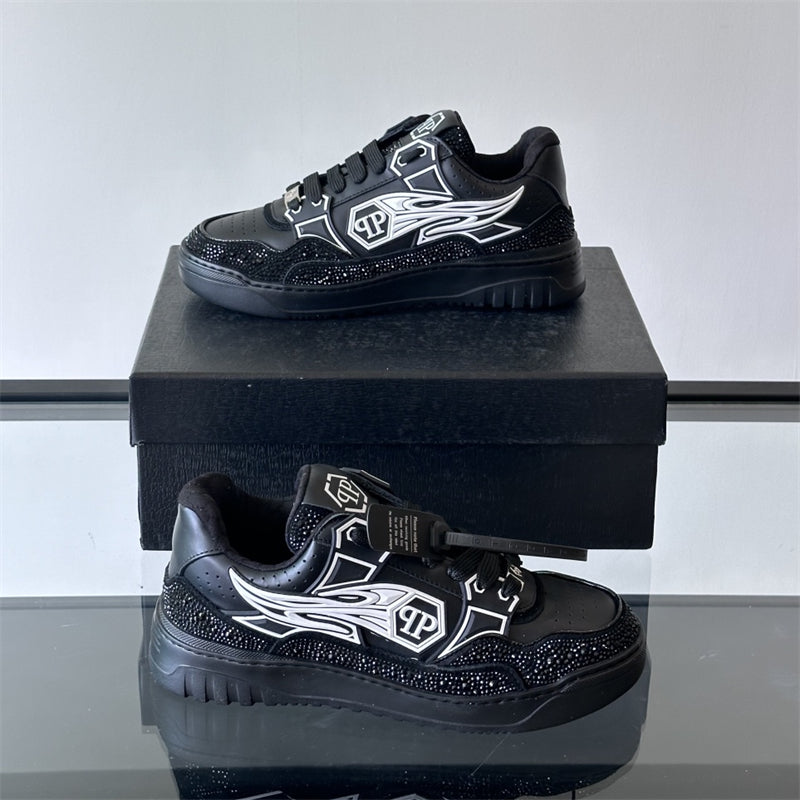 SOLA letter leather Sneakers