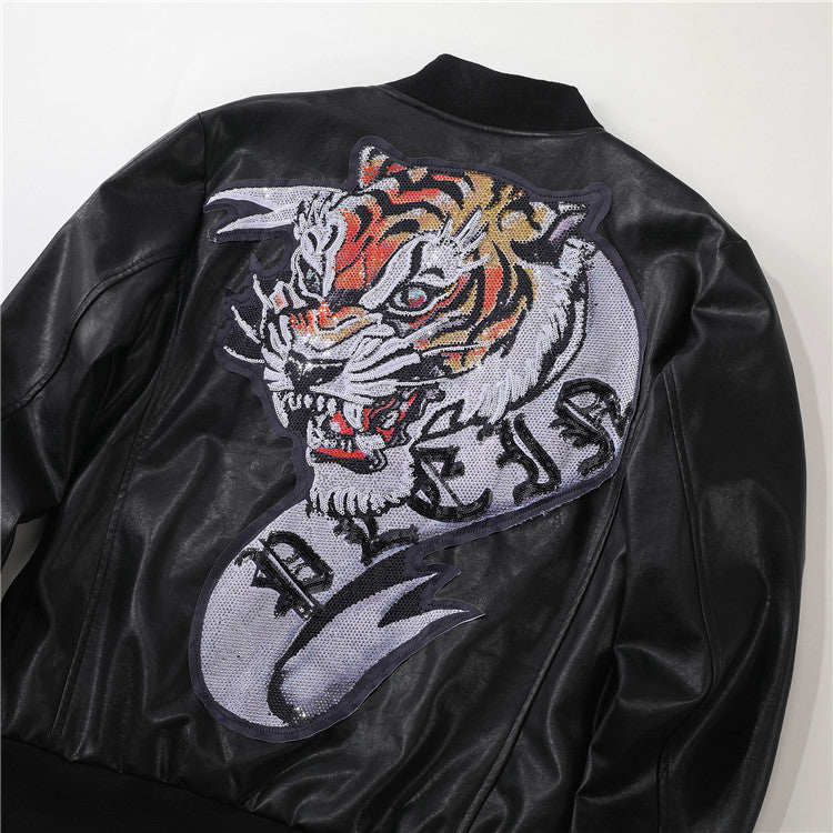 PP Men Angry Bear Embroidery Jacket