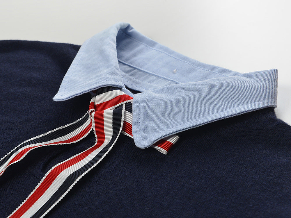 MR.TOM  Women Ribbon POLO shirt