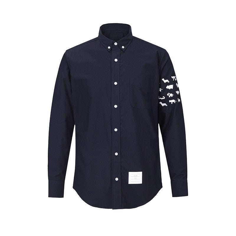 MR.TOM 4-Bar Embroidery Shirt