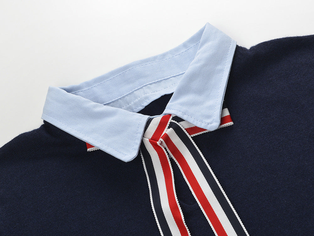 MR.TOM  Women Ribbon POLO shirt