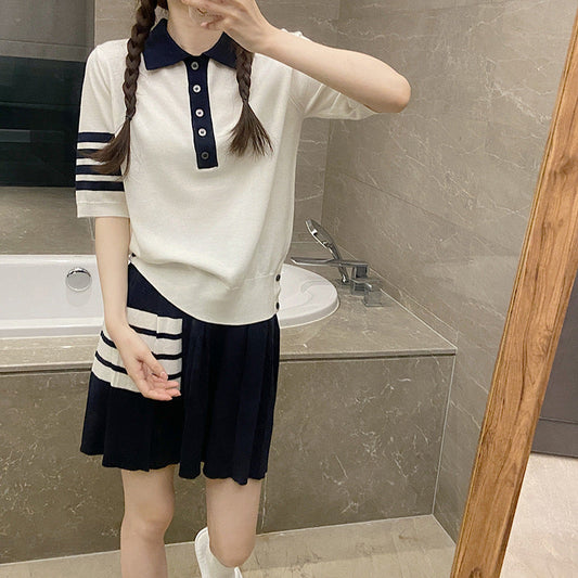 Thom Browne Women's Short-Sleeved Polo Shirt