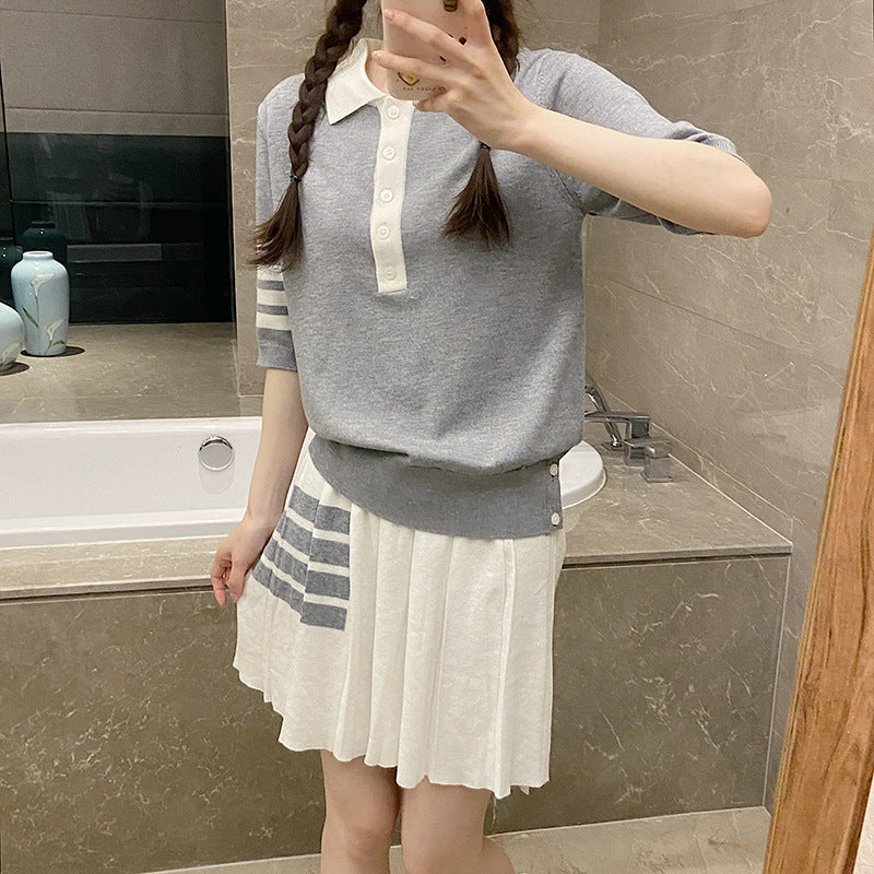 Thom Browne Women's Short-Sleeved Polo Shirt