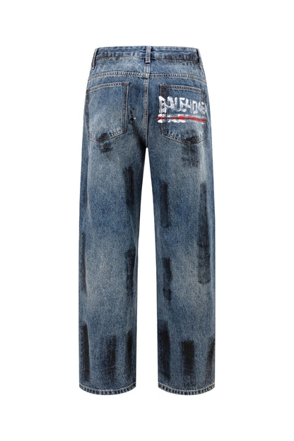 2025SS Loose Graffiti Man Jeans