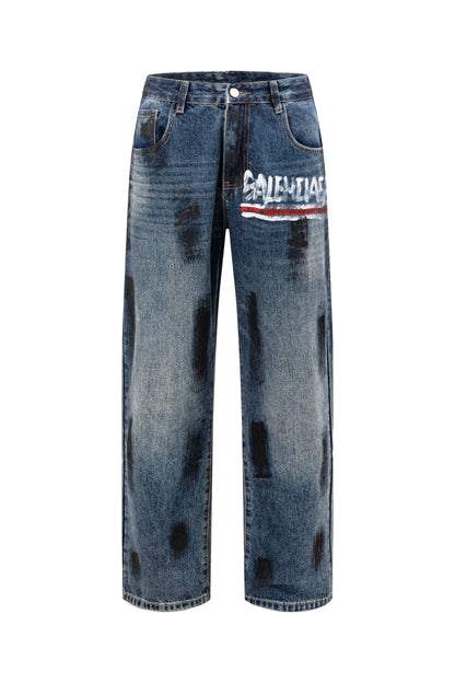 2025SS Loose Graffiti Man Jeans