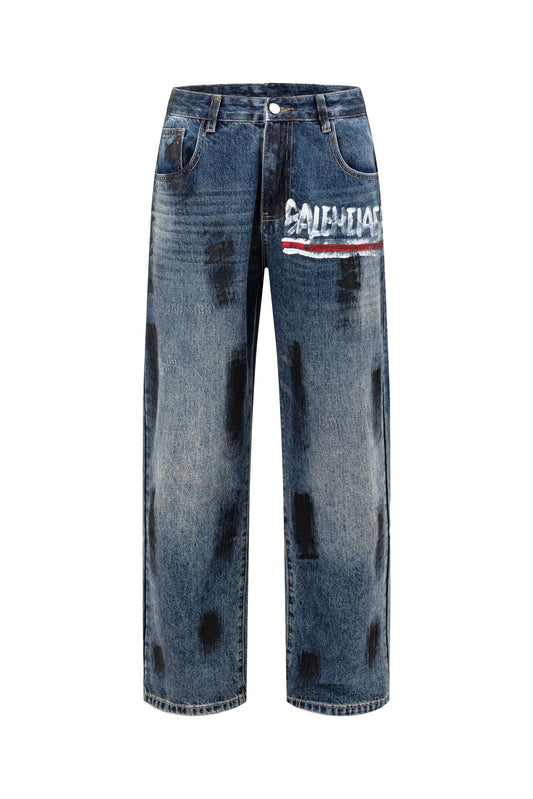 2025SS Loose Graffiti Man Jeans
