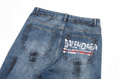 2025SS Loose Graffiti Man Jeans