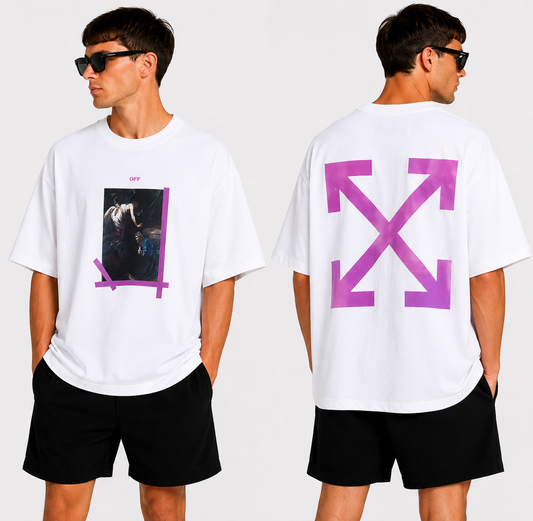 OFF-White  Arrow Logo Cotton T-shirt#70