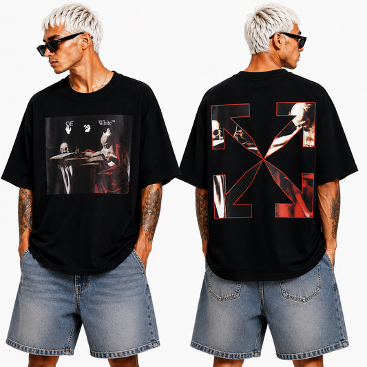 OFF-White  Arrow Logo Cotton T-shirt-1020