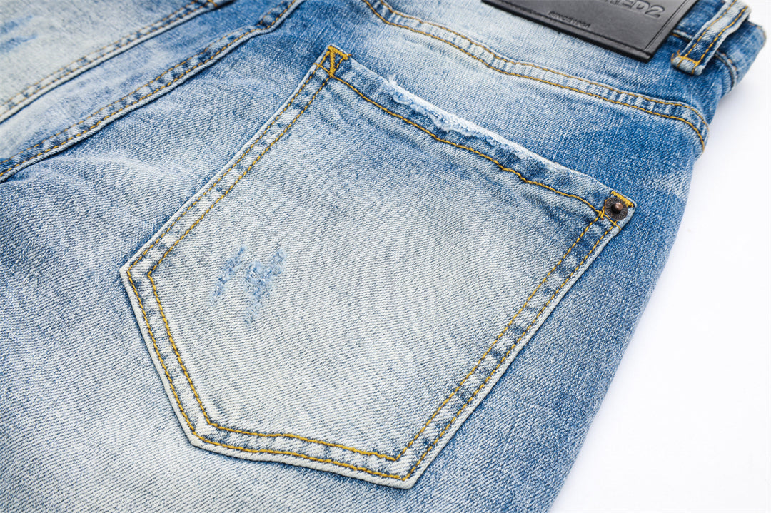 SOLA-DSQ2 New Ripped stitching Man Jeans