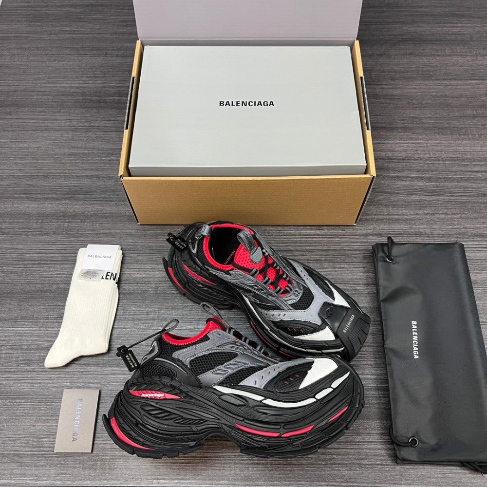 Balenciaga 420 纯原版本Balenciaga巴黎世家 Platform 16XL 厚底系带 老爹鞋 16cm 男款 灰红 Balenciaga 16 Boot #01 - Color 05 - Image 4