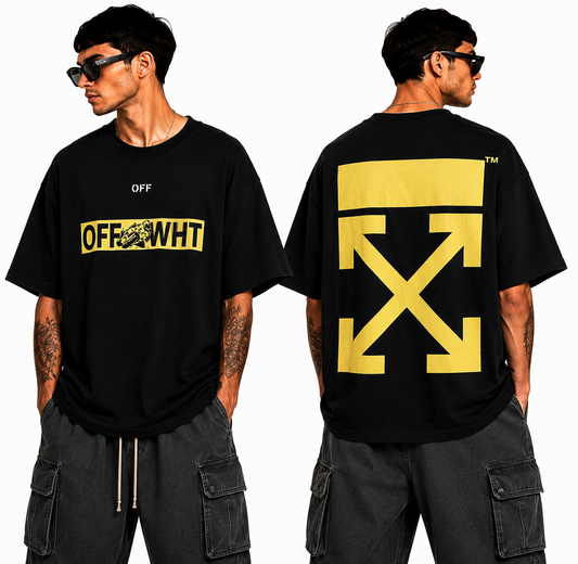 OFF-White  Arrow Logo Cotton T-shirt#34