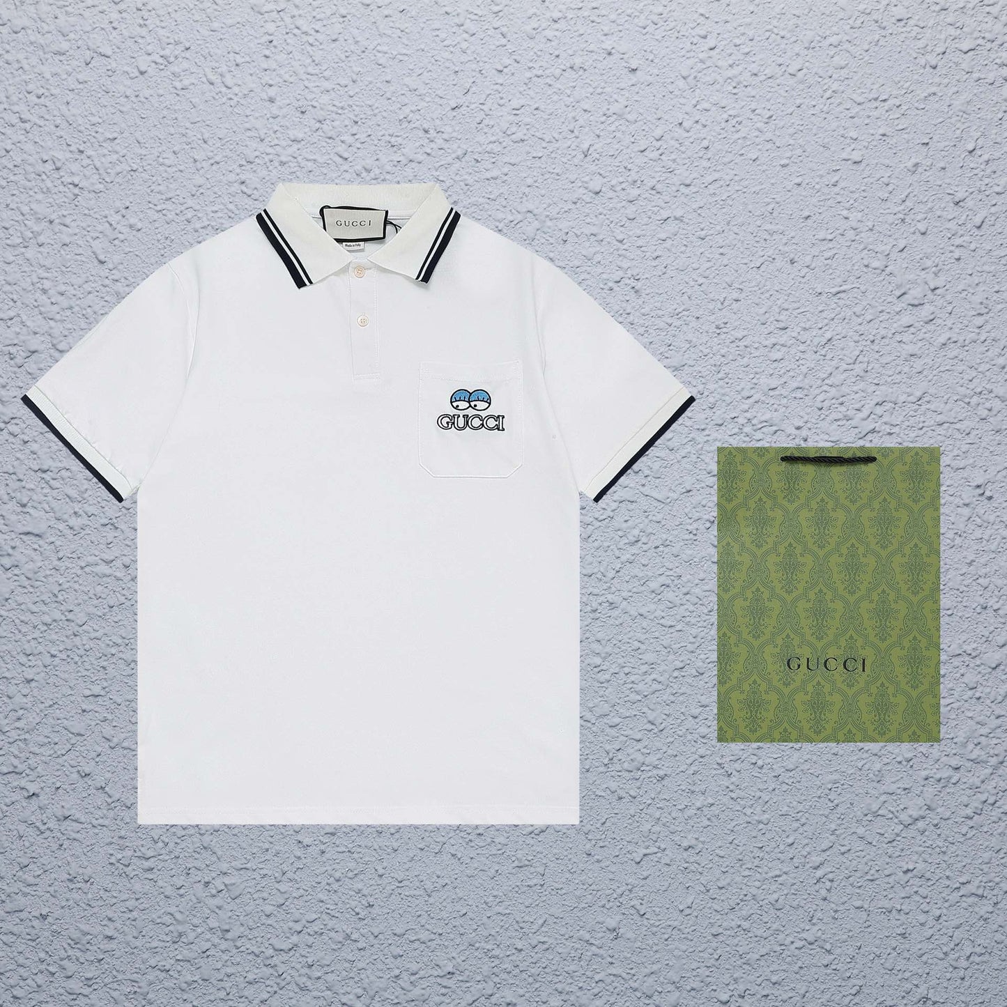Gucci Pocket Embroidery Polo Shirt - Image 1
