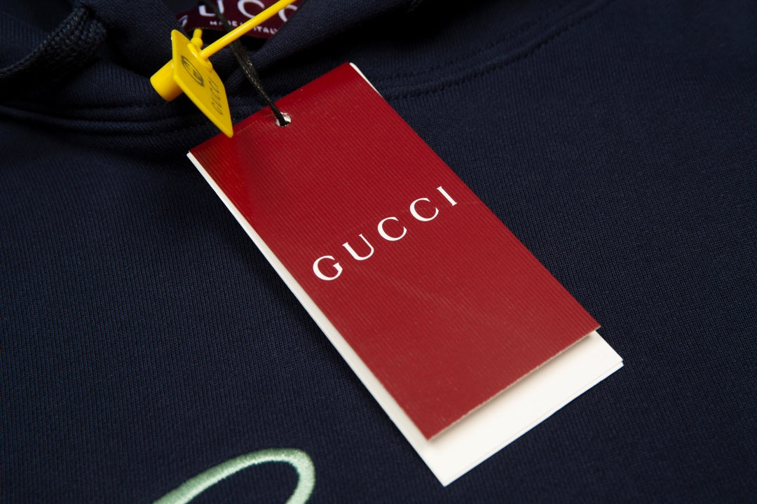 Gucci Logo Embroidery Hoodie - Image 4