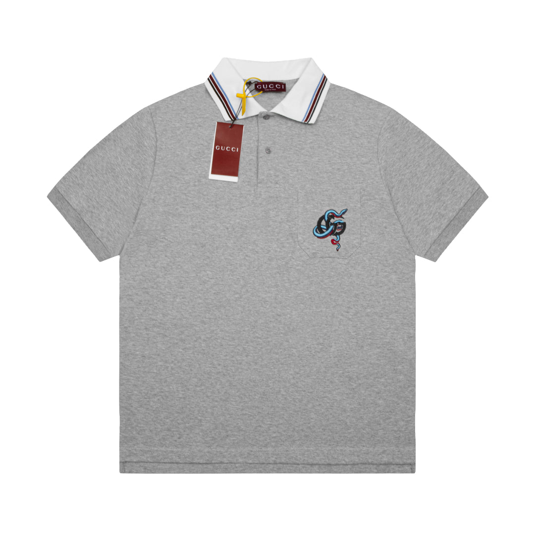 Gucci Snake Year Logo Polo Shirt - Image 1
